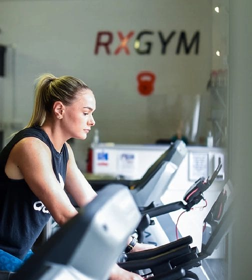 girl on treadmill