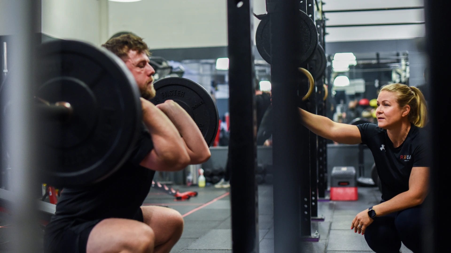 man lift heights with girl next to him